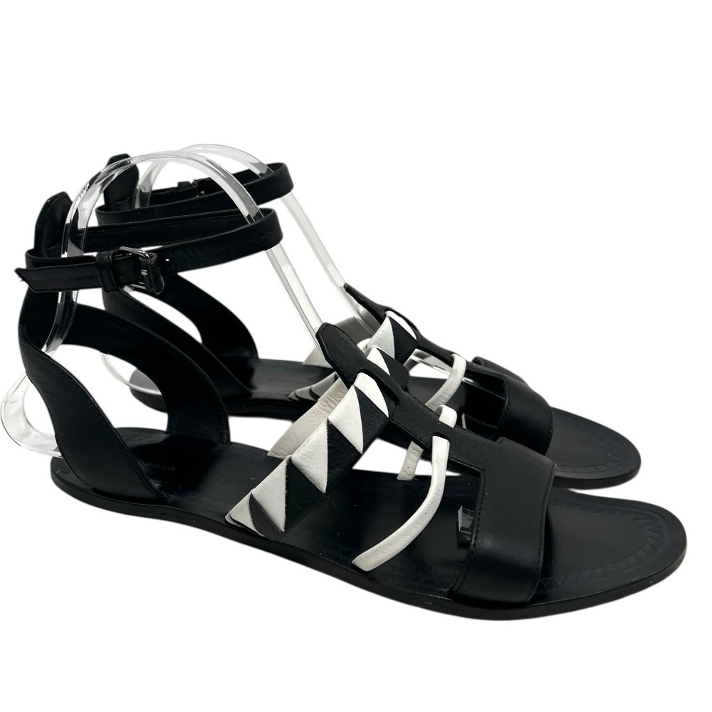 Proenza Schouler Leather Two Tone Gladiator Ankle Strap Sandals Women’s 38